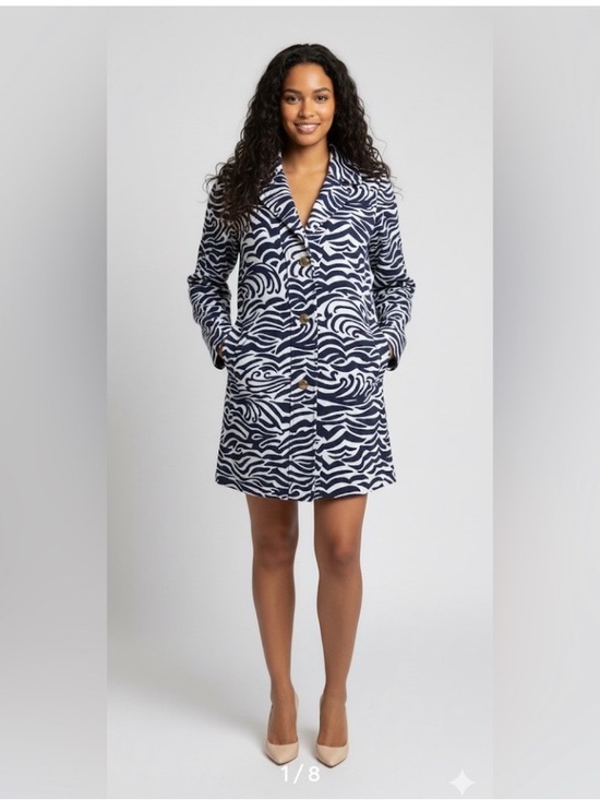 Lilly Pulitzer Jackets & Blazers - Lilly Pulitzer Dandy coat navy/white XS lightweight like new